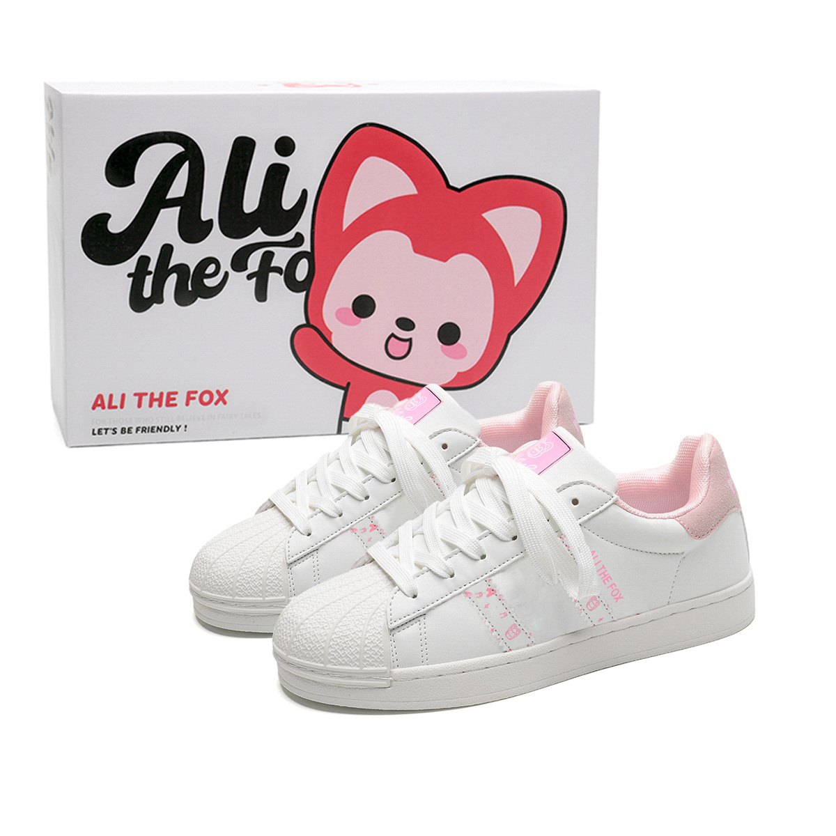 ALI THE FOX Устойчивые к истиранию низкие скейтбордские кроссовки унисекс бело-розовые экрю классические, цвет Ecru (Classic)
ALI THE FOX Устойчивые к истиранию низкие скейтбордские кроссовки унисекс бело-розовые экрю классические, цвет Ecru (Classic)