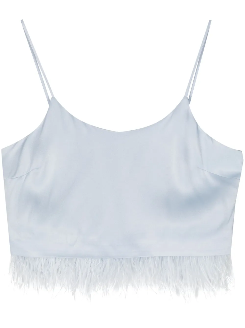 Укороченный атласный топ с перьями TWINSET, синий
Укороченный атласный топ с перьями TWINSET, синий