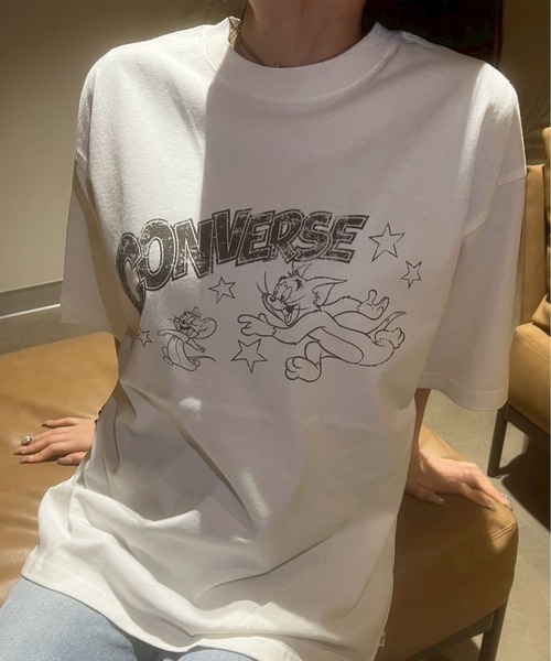 TOM&JERRY Футболка с коротким рукавом, винтажный принт, пигментированная отделка, Converse x Tom & Jerry, белый
TOM&JERRY Футболка с коротким рукавом, винтажный принт, пигментированная отделка, Converse x Tom & Jerry, белый