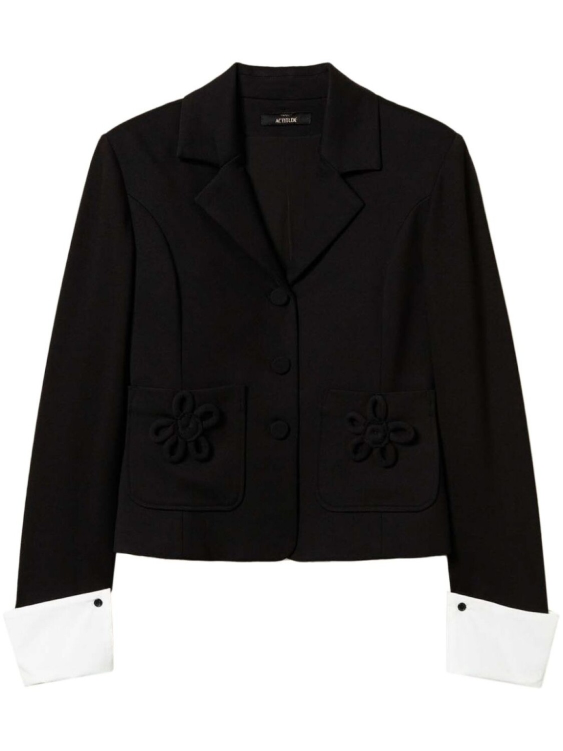 TWINSET пиджак с цветочной аппликацией, черный
TWINSET пиджак с цветочной аппликацией, черный