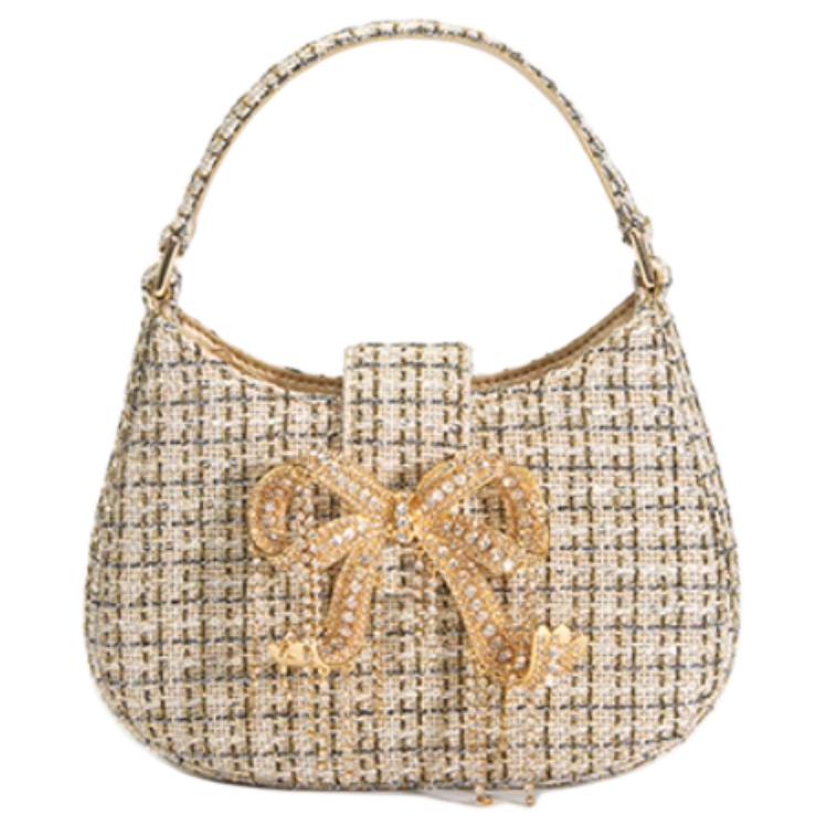 Self-portrait Золотая женская сумка через плечо среднего размера
Self-portrait Золотая женская сумка через плечо среднего размера