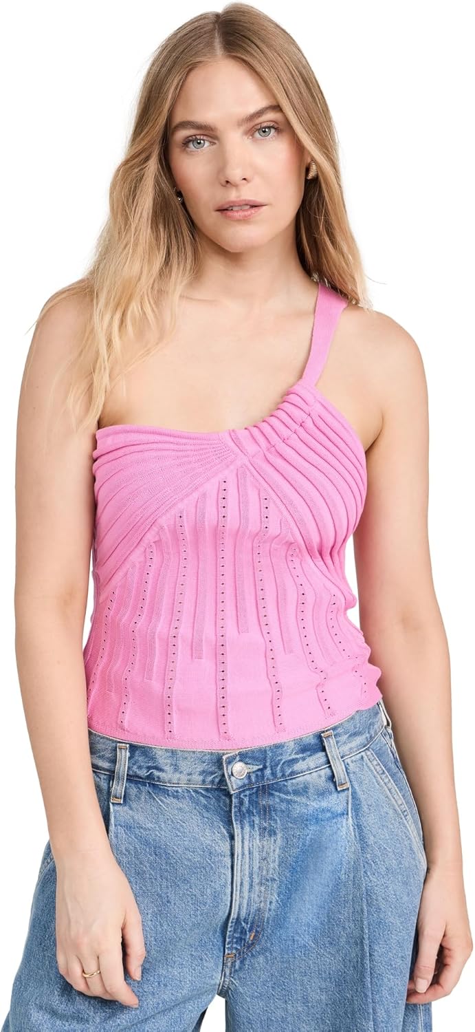 AMUR Women's Rena One Shoulder Knit, Pink Lotus
AMUR Women's Rena One Shoulder Knit, Pink Lotus