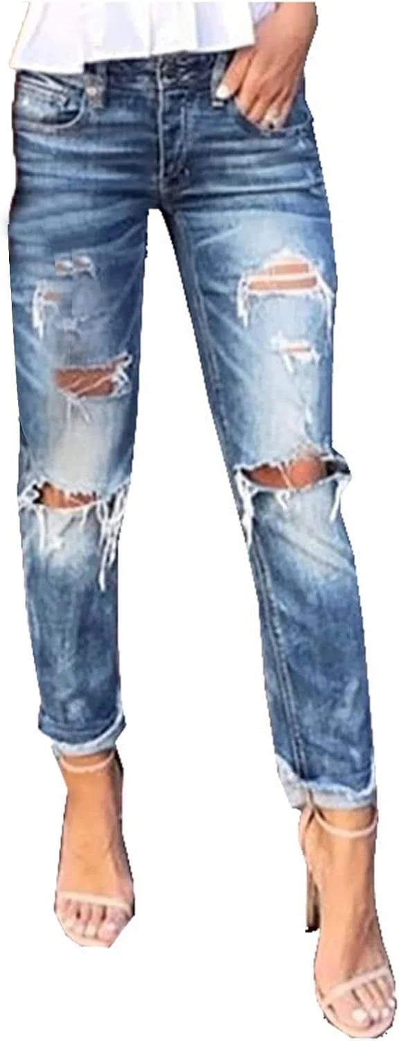 Женские потертые рваные джинсы loose с прорезями distressed DGHM-JLMY
Женские потертые рваные джинсы loose с прорезями distressed DGHM-JLMY