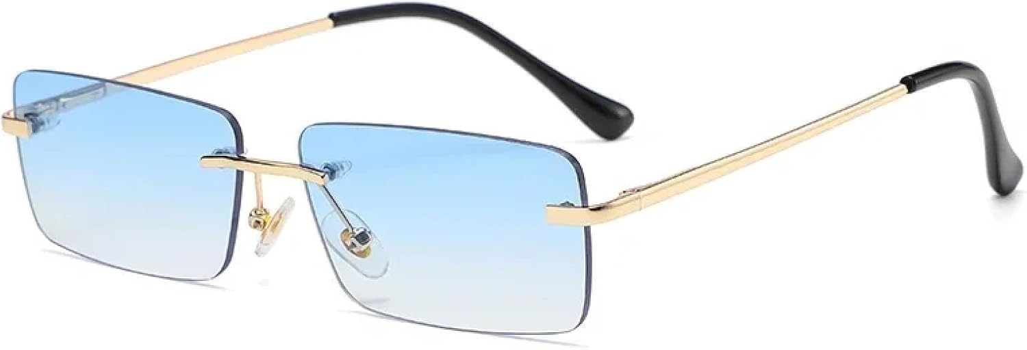 Солнцезащитные очки с защитой от УФ-излучения UV400 | Компактные, без оправы, металлические | Для женщин и мужчин, для занятий спортом на открытом воздухе и вождения DSVIGF, Gold Blue
Солнцезащитные очки с защитой от УФ-излучения UV400 | Компактные, без оправы, металлические | Для женщин и мужчин, для занятий спортом на открытом воздухе и вождения DSVIGF, Gold Blue