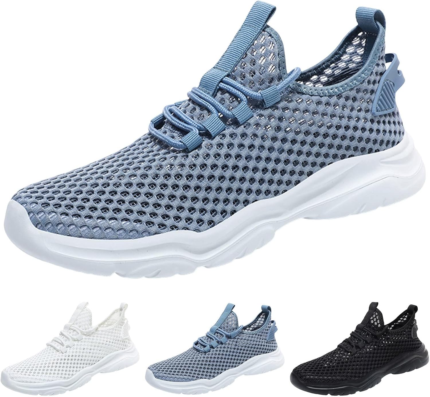 Кроссовки DESESE для мужчин, с сеткой и вентиляцией, с вырезами, дышащие, с нескользящей шнуровкой, модные повседневные теннисные туфли, легкие беговые кроссовки с быстрой сушкой, синий
Кроссовки DESESE для мужчин, с сеткой и вентиляцией, с вырезами, дышащие, с нескользящей шнуровкой, модные повседневные теннисные туфли, легкие беговые кроссовки с быстрой сушкой, синий