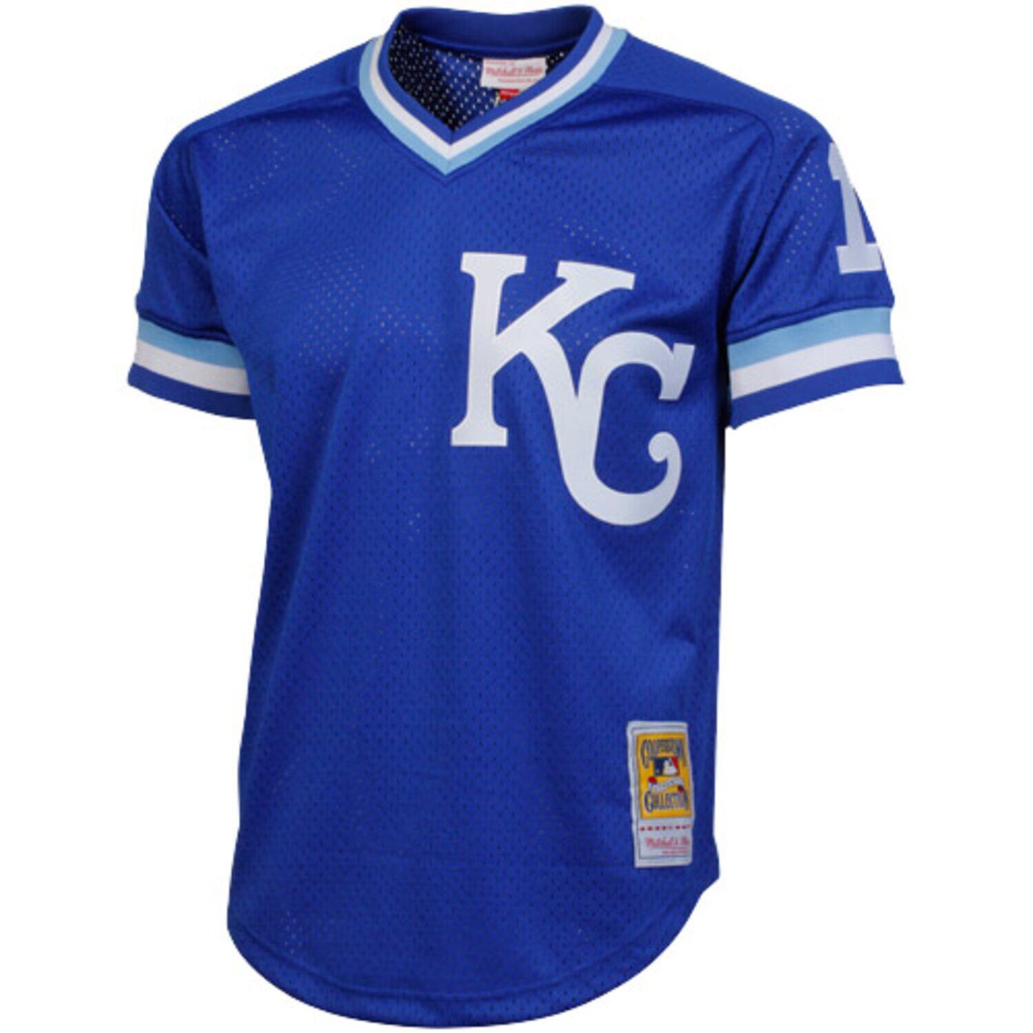 Мужской тренировочный трикотаж из сетки Mitchell & Ness Bo Jackson Kansas City Royals Royal 1989 года из коллекции Authentic Cooperstown
Мужской тренировочный трикотаж из сетки Mitchell & Ness Bo Jackson Kansas City Royals Royal 1989 года из коллекции Authentic Cooperstown