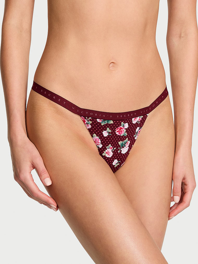 Трусики-Стринги из эластичного хлопка Victoria'S Secret, smooth sangria red holly floral
Трусики-Стринги из эластичного хлопка Victoria'S Secret, smooth sangria red holly floral