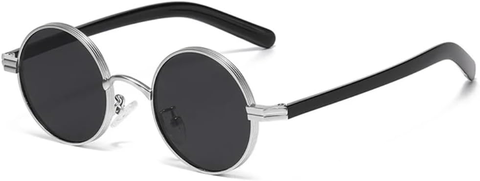 Ретро маленькие круглые металлические панк-солнцезащитные очки для женщин, модные, с прозрачными линзами, для мужчин, оправа, защита от УФ-излучения UV400 VFDHN, Silver Black Gray
Ретро маленькие круглые металлические панк-солнцезащитные очки для женщин, модные, с прозрачными линзами, для мужчин, оправа, защита от УФ-излучения UV400 VFDHN, Silver Black Gray