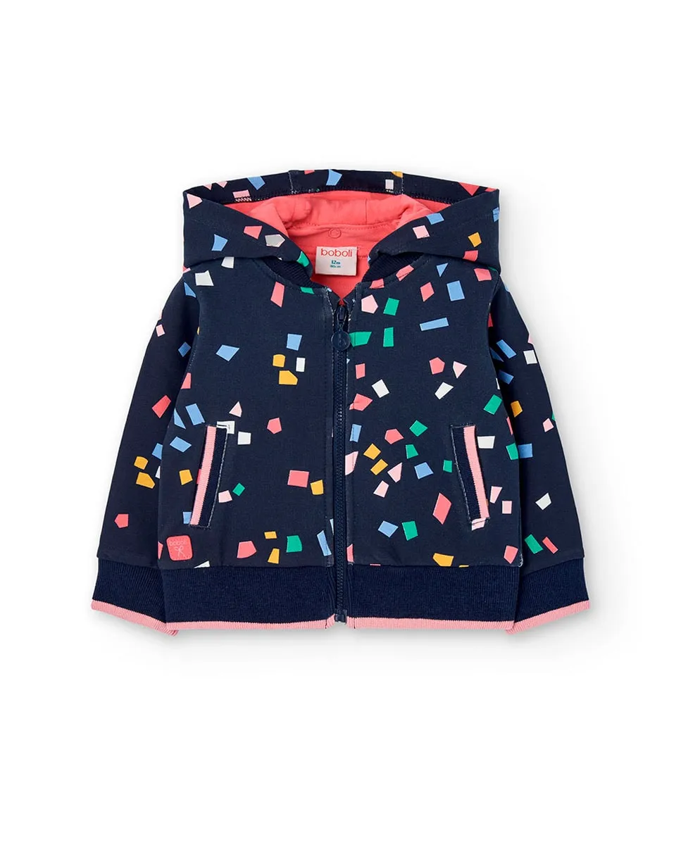 Детская толстовка с принтом и съемным капюшоном Boboli, темно-синий
Детская толстовка с принтом и съемным капюшоном Boboli, темно-синий