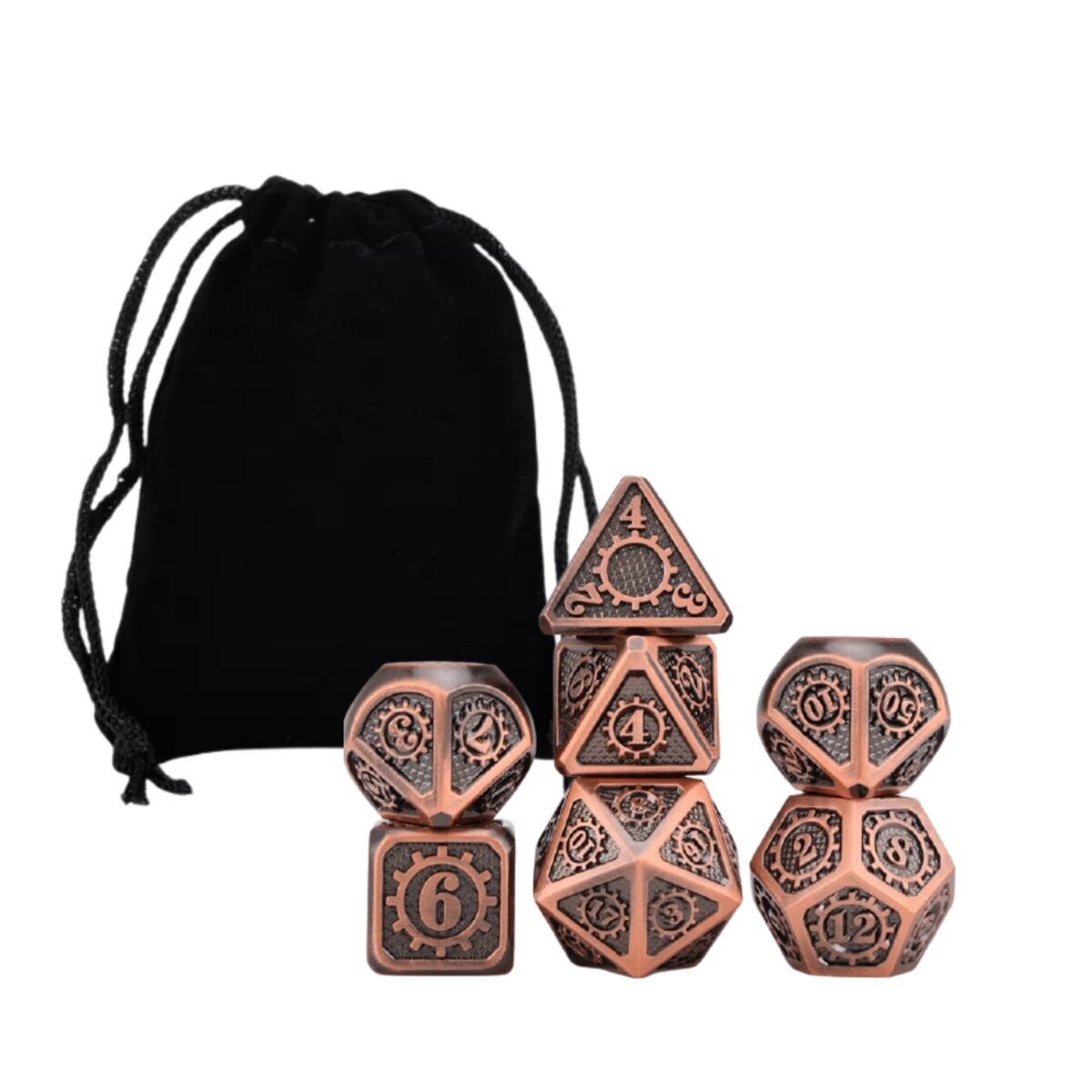 Набор кубиков для ролевой игры в стиле стимпанк из 7 металлических кубиков RGFK
Набор кубиков для ролевой игры в стиле стимпанк из 7 металлических кубиков RGFK