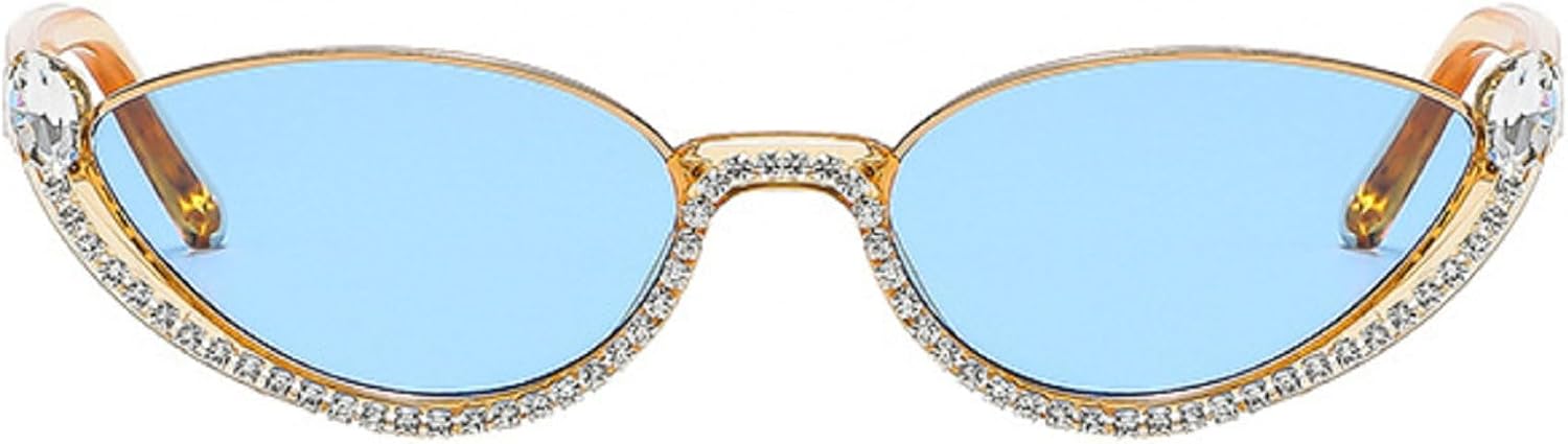Модные солнцезащитные очки «кошачий глаз» со стразами для женщин, ретро-стиль, узкие солнцезащитные очки «кошачий глаз» с бриллиантами, винтажный стиль mincl, Champagne Blue
Модные солнцезащитные очки «кошачий глаз» со стразами для женщин, ретро-стиль, узкие солнцезащитные очки «кошачий глаз» с бриллиантами, винтажный стиль mincl, Champagne Blue