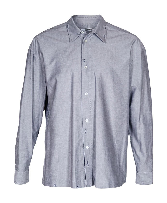 Хлопковая рубашка с воротником «Кент». Mauro Grifoni, серый
Хлопковая рубашка с воротником «Кент». Mauro Grifoni, серый