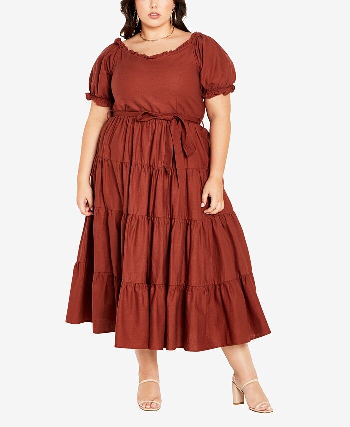 Модное платье макси больших размеров с пышными рукавами City Chic, тан/бежевый
Модное платье макси больших размеров с пышными рукавами City Chic, тан/бежевый