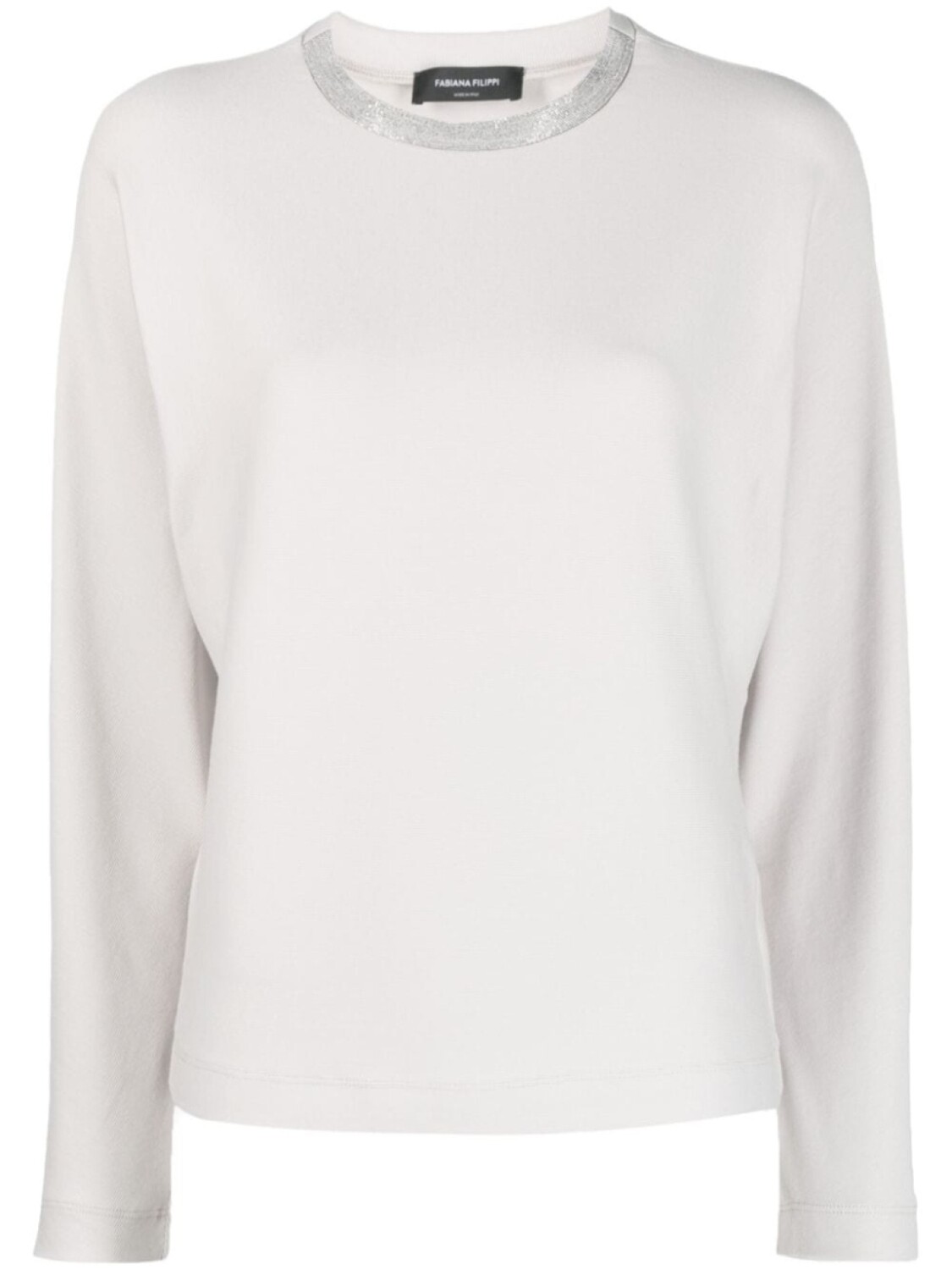 Fabiana Filippi декорированный джемпер с круглым вырезом, серый
Fabiana Filippi декорированный джемпер с круглым вырезом, серый