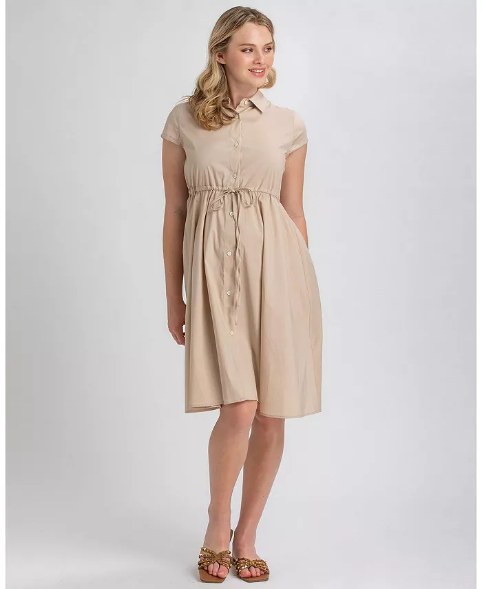 Платье-рубашка Viola из поплина для беременных и кормящих мам с застежкой на пуговицах спереди и завязкой PIETRO BRUNELLI MATERNITY, коричневый/бежевый
Платье-рубашка Viola из поплина для беременных и кормящих мам с застежкой на пуговицах спереди и завязкой PIETRO BRUNELLI MATERNITY, коричневый/бежевый