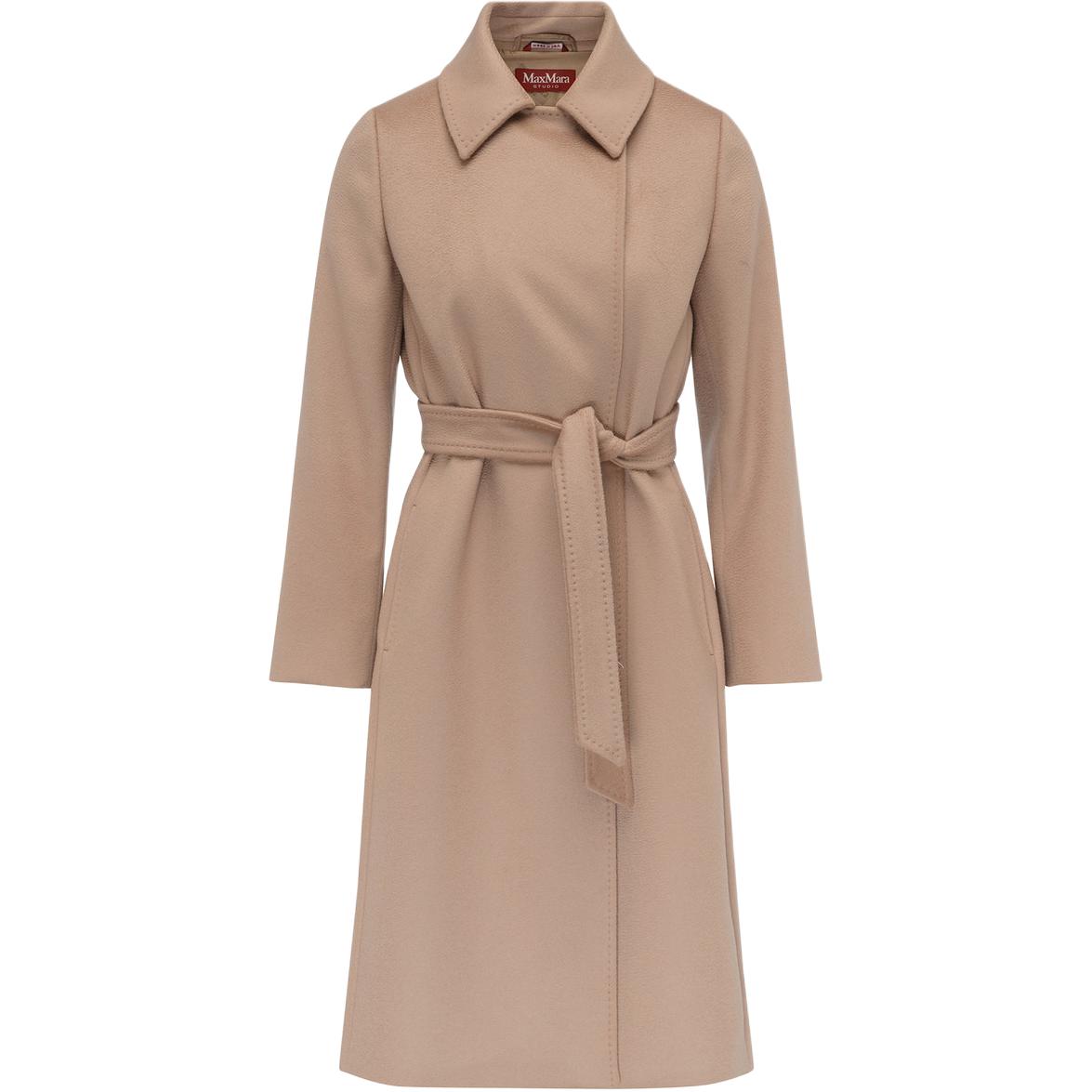 MaxMara Пальто женское светло-бежевое с лацканами, умеренно прямое
MaxMara Пальто женское светло-бежевое с лацканами, умеренно прямое