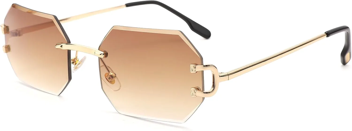 Солнцезащитные очки Pro Acme без оправы, прямоугольной формы, для мужчин и женщин, с тонированными линзами и многоугольной оправой, Gold / Light Brown Gradient
Солнцезащитные очки Pro Acme без оправы, прямоугольной формы, для мужчин и женщин, с тонированными линзами и многоугольной оправой, Gold / Light Brown Gradient