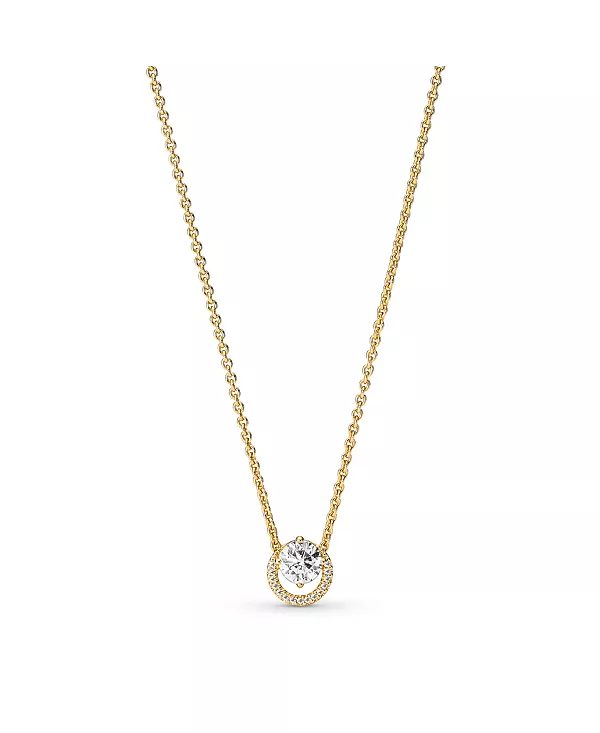 Классическое колье-подвеска с ореолом из сверкающего круглого кубического циркония, покрытого 14-каратным золотом Pandora, gold
Классическое колье-подвеска с ореолом из сверкающего круглого кубического циркония, покрытого 14-каратным золотом Pandora, gold