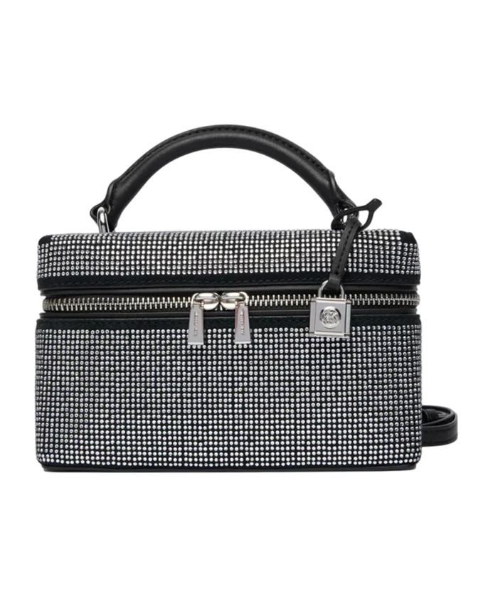 Кожаная сумка со стразами и съемным ремешком. Michael Kors, черный
Кожаная сумка со стразами и съемным ремешком. Michael Kors, черный