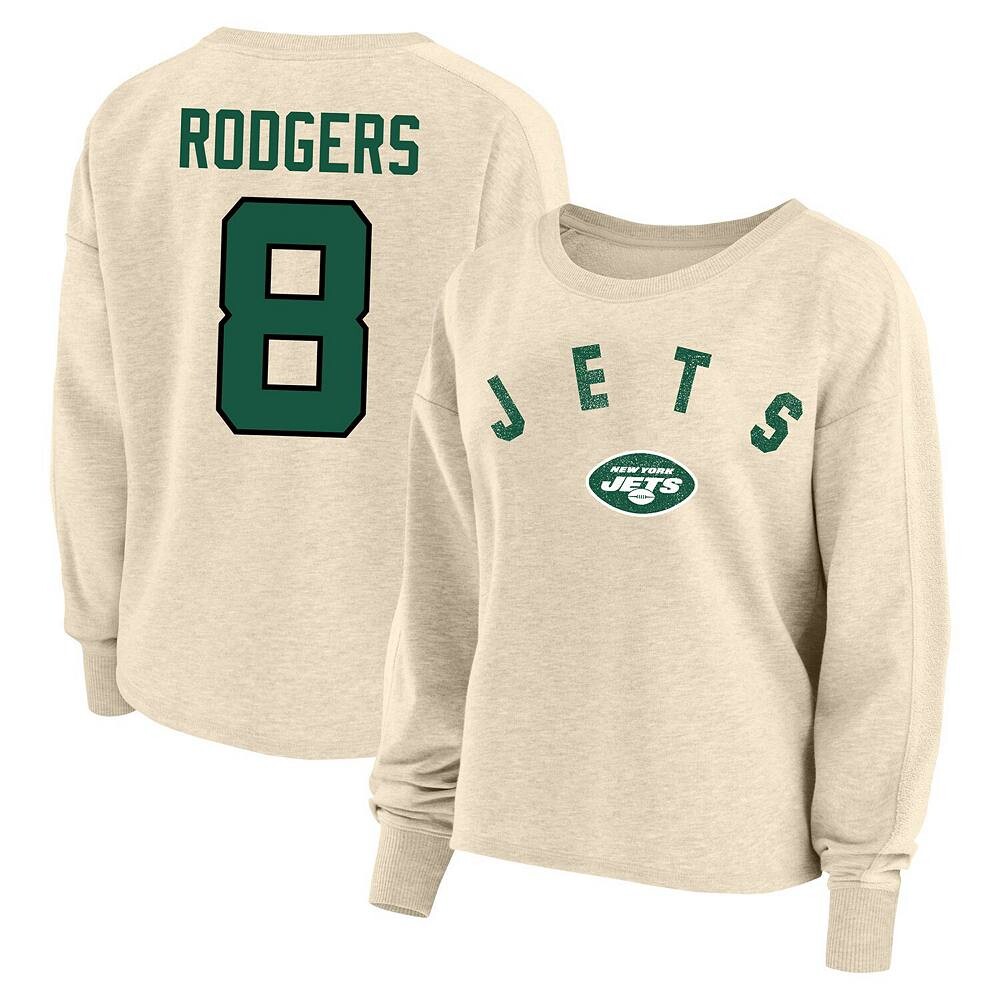 Женский пуловер с надписью Fanatics Aaron Rodgers Oatmeal New York Jets, пуловер размера плюс с именем и номером, цвет Jet Multi
Женский пуловер с надписью Fanatics Aaron Rodgers Oatmeal New York Jets, пуловер размера плюс с именем и номером, цвет Jet Multi