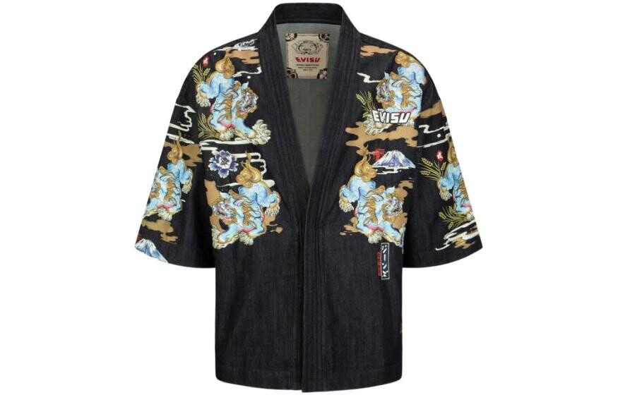 Кимоно из денима Komainu с принтом по всей поверхности «Denim Blue» Evisu, синий
Кимоно из денима Komainu с принтом по всей поверхности «Denim Blue» Evisu, синий