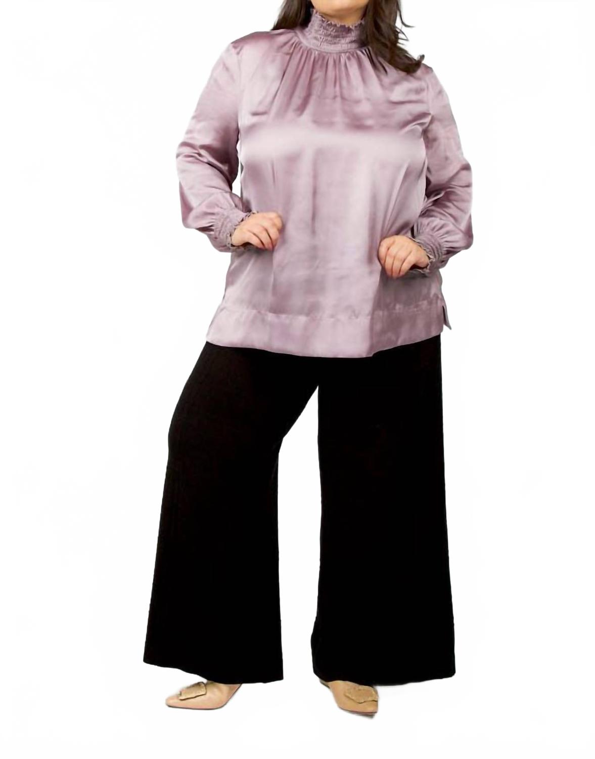 Плиссированный топ с длинными рукавами плюс размера в цвете маув Tricot Chic, лиловый
Плиссированный топ с длинными рукавами плюс размера в цвете маув Tricot Chic, лиловый