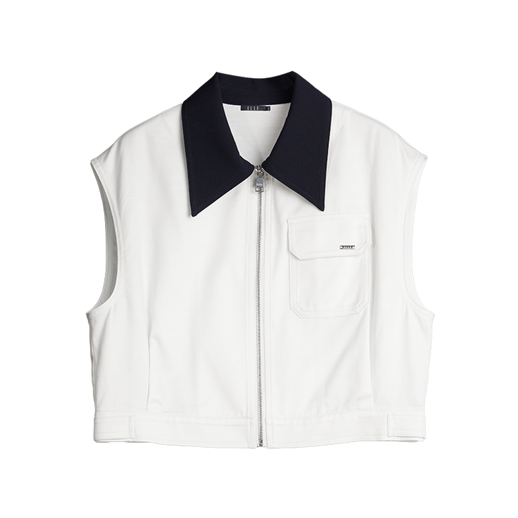 Женский жилет с белым лацканом для офиса ELLE, белый
Женский жилет с белым лацканом для офиса ELLE, белый