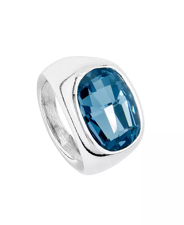 Кольцо из стерлингового серебра с гранями «Light it up» Unode50, blue