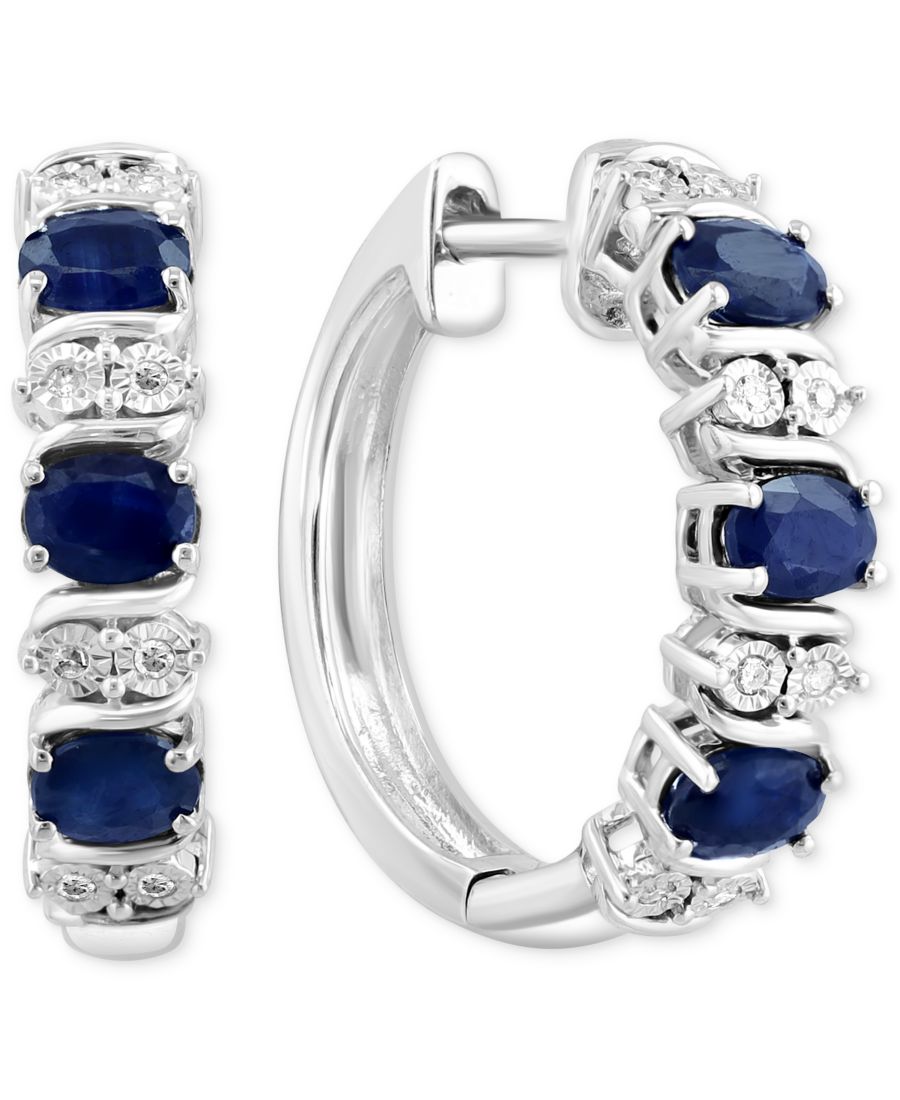 Серьги-кольца EFFY Extra Small из стерлингового серебра с изумрудами (1,6 карата) и бриллиантами (1,20 карата), длина 0,33 дюйма (также доступны с рубинами и сапфирами) EFFY Collection, Sapphire
Серьги-кольца EFFY Extra Small из стерлингового серебра с изумрудами (1,6 карата) и бриллиантами (1,20 карата), длина 0,33 дюйма (также доступны с рубинами и сапфирами) EFFY Collection, Sapphire