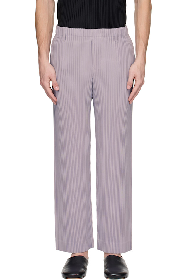 Брюки с плиссировкой Tailored pleats 2 Homme Plissé Issey Miyake, серый 
Брюки с плиссировкой Tailored pleats 2 Homme Plissé Issey Miyake, серый