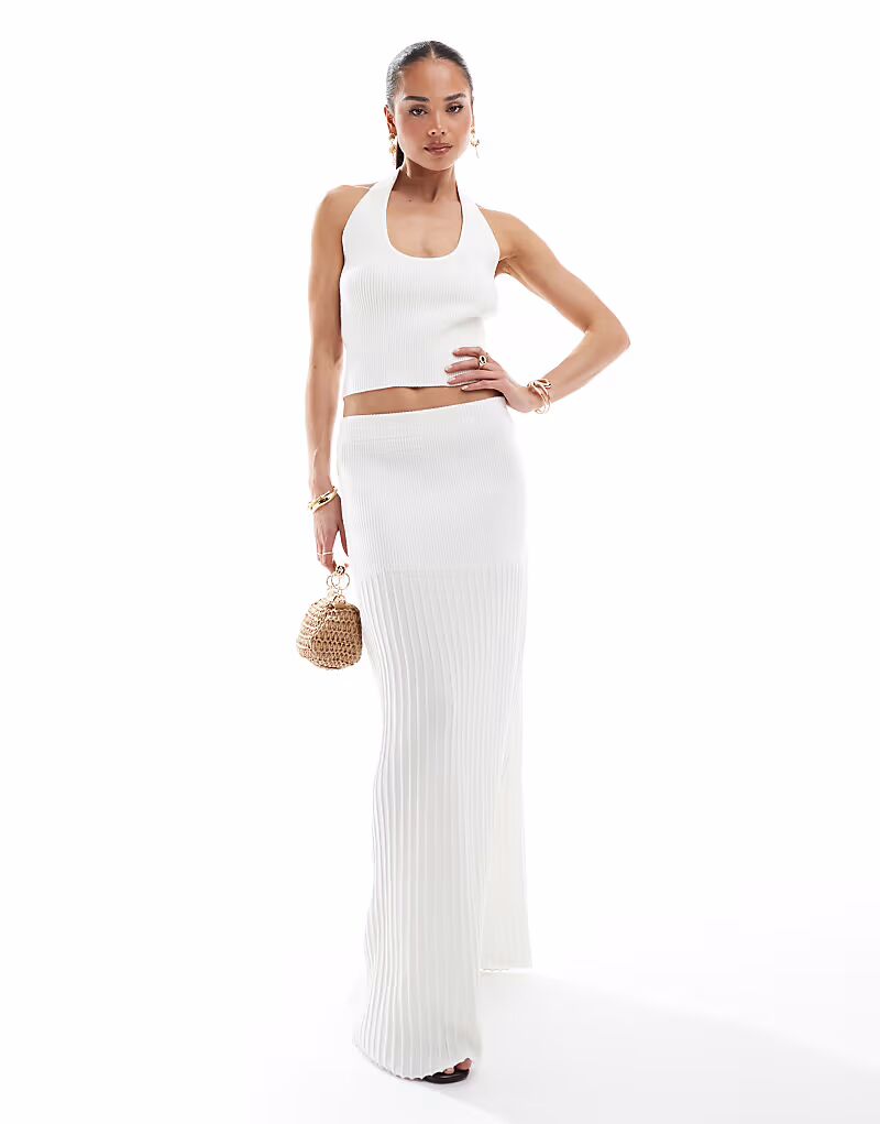 Трикотажная макси-юбка белого цвета 4Th & Reckless
Трикотажная макси-юбка белого цвета 4Th & Reckless