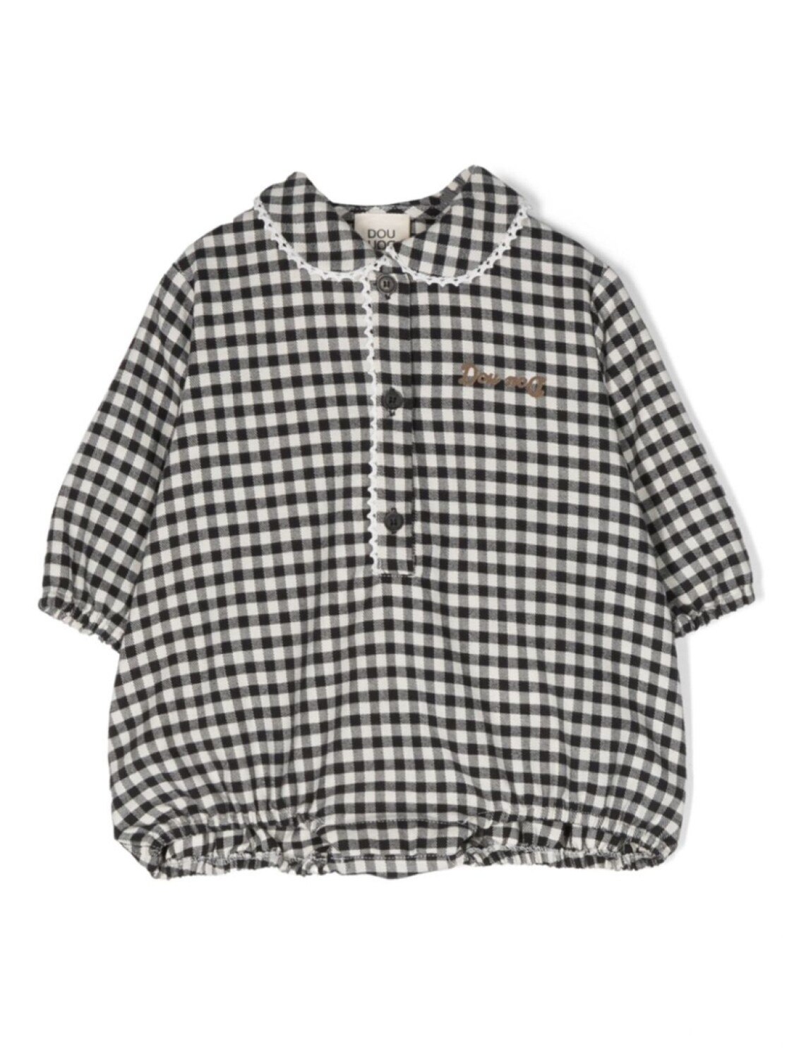 Клетчатый комбинезон с тисненым логотипом Douuod Kids, черный
Клетчатый комбинезон с тисненым логотипом Douuod Kids, черный