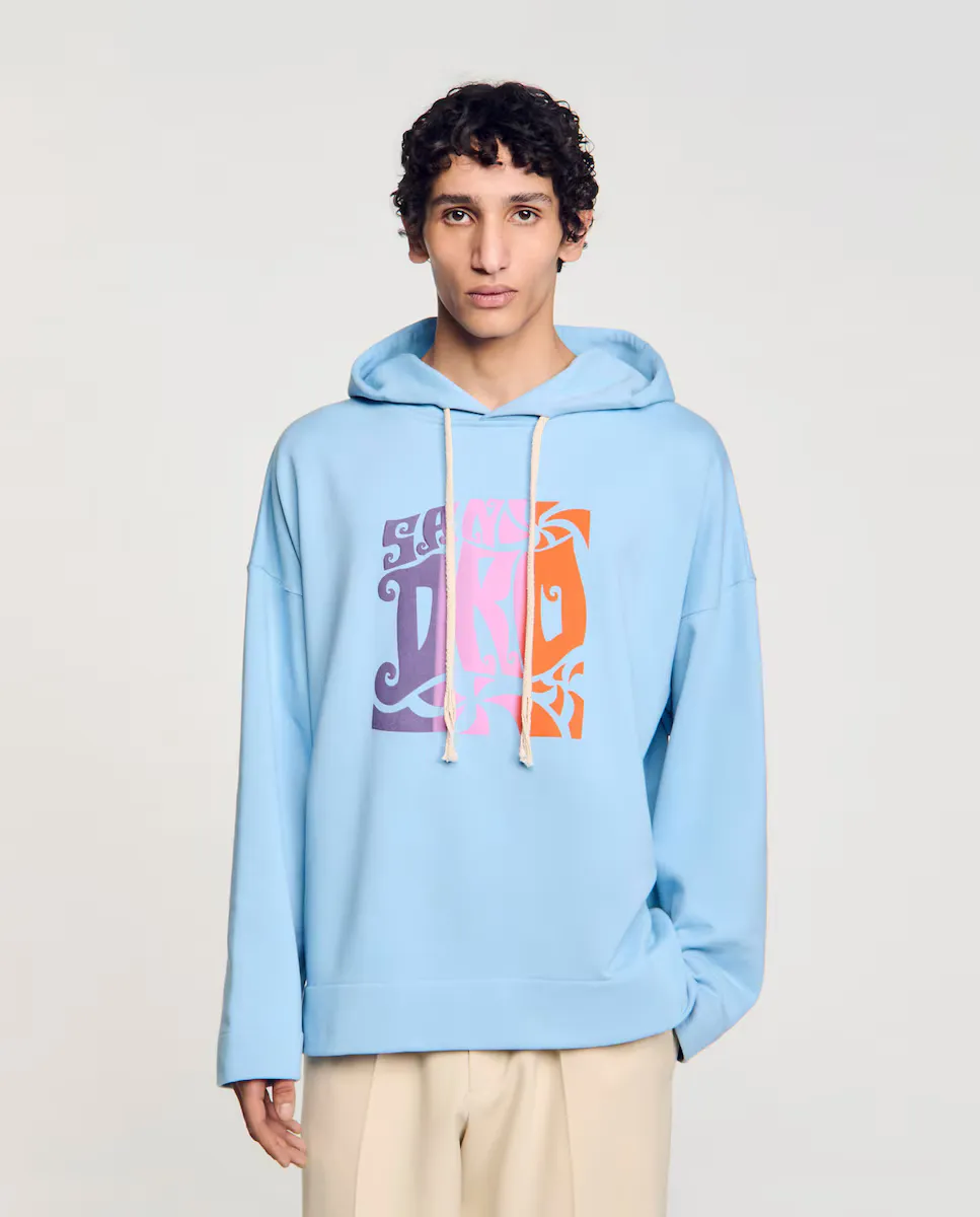 Мужская толстовка с капюшоном Sandro, светло-голубой
Мужская толстовка с капюшоном Sandro, светло-голубой