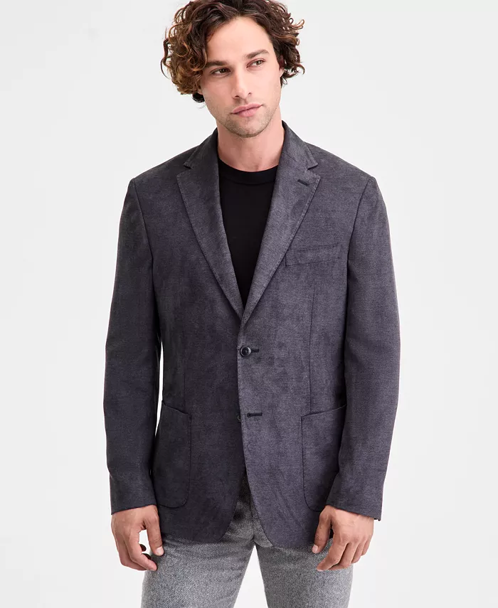 Мужской спортивный пиджак классического кроя из эластичной меланжевой искусственной замши Michael Kors, черный
Мужской спортивный пиджак классического кроя из эластичной меланжевой искусственной замши Michael Kors, черный