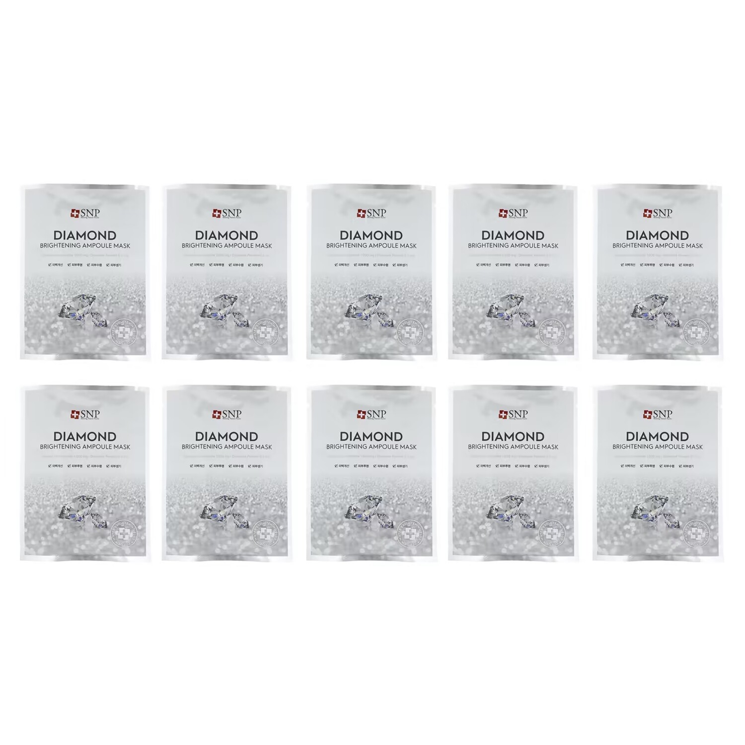 SNP Diamond Brightening Ampoule Beauty Mask, 10 листов по 0,84 жидкой унции (25 мл) каждый 
SNP Diamond Brightening Ampoule Beauty Mask, 10 листов по 0,84 жидкой унции (25 мл) каждый