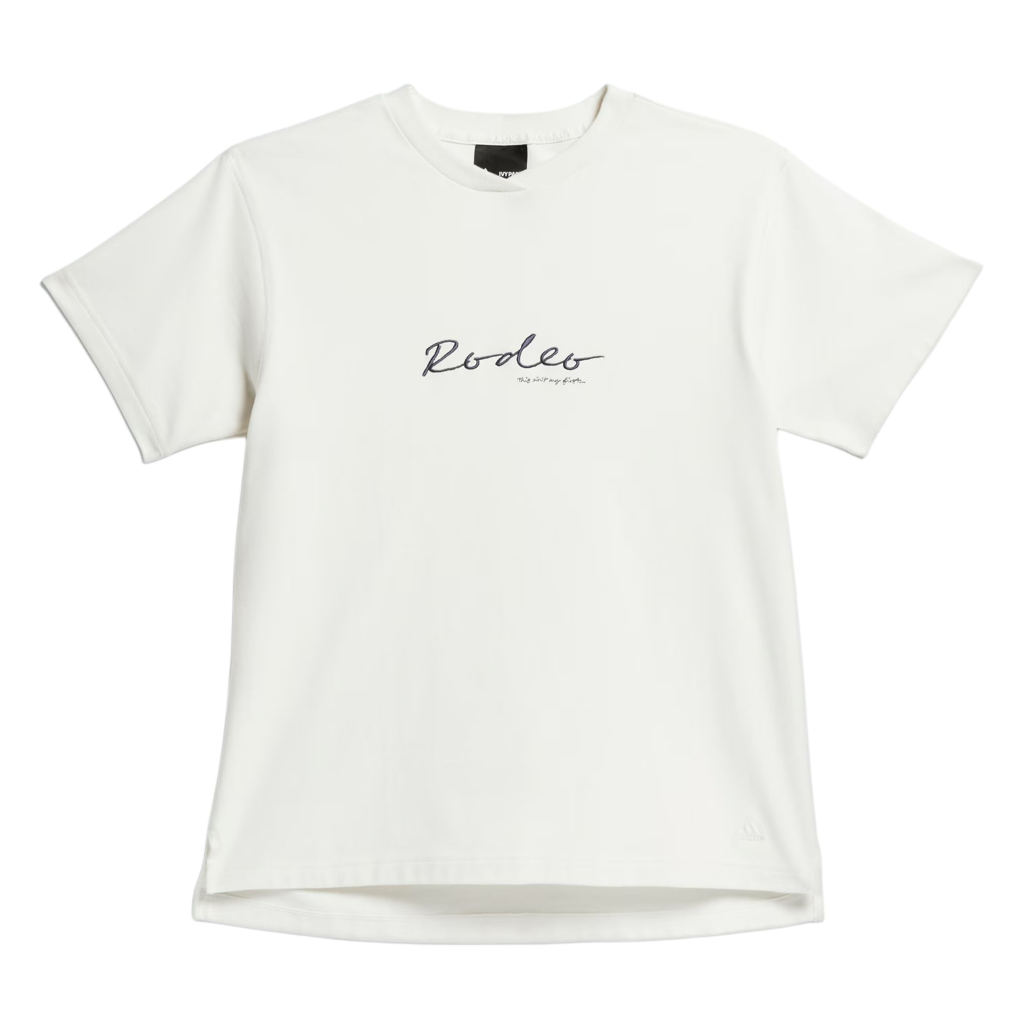 Футболка Ivy Park с принтом All Gender Adidas, серо-белая 
Футболка Ivy Park с принтом All Gender Adidas, серо-белая