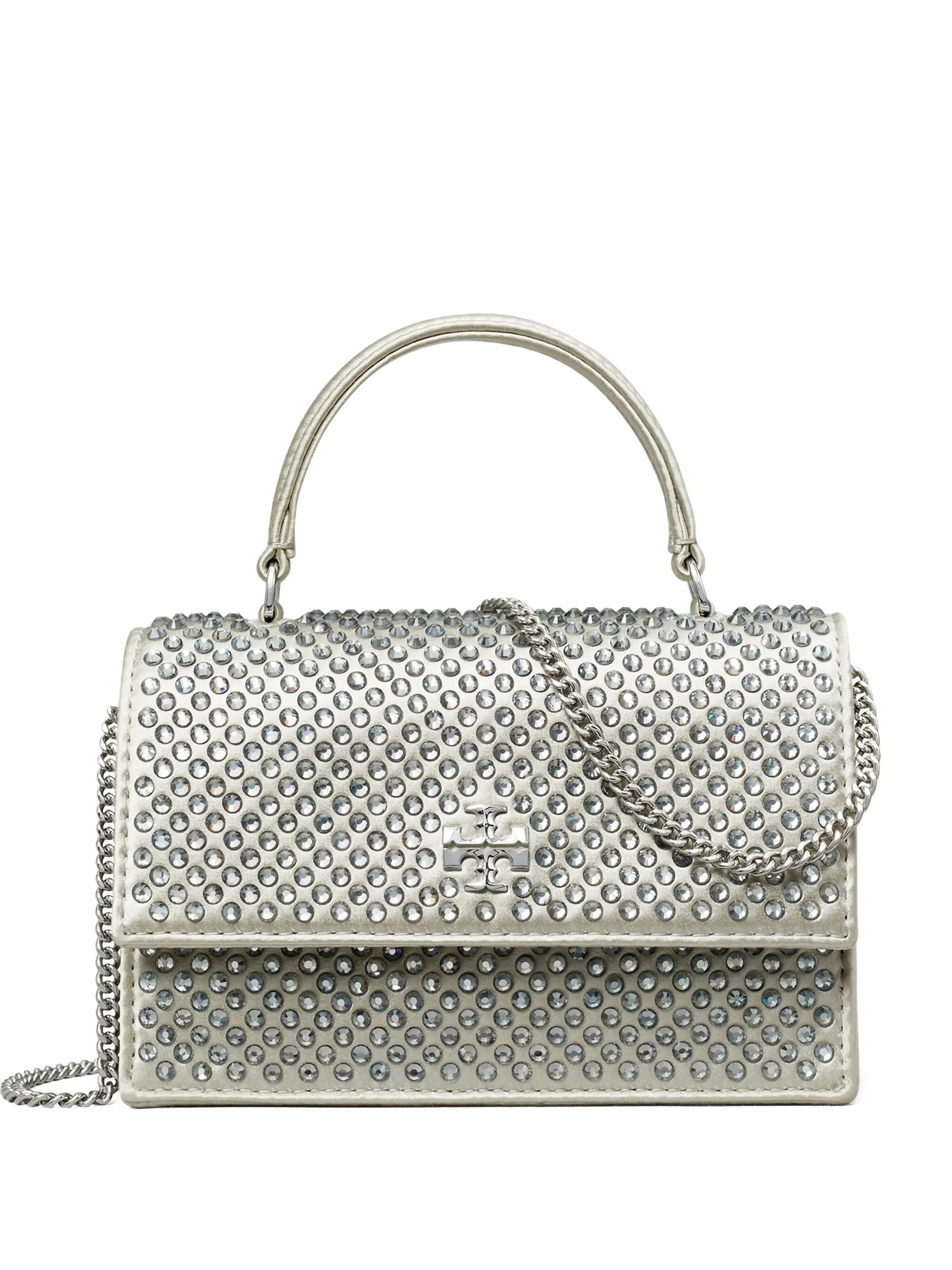 Декорированная мини-сумка Kira на плечо Tory Burch, серебристый
Декорированная мини-сумка Kira на плечо Tory Burch, серебристый