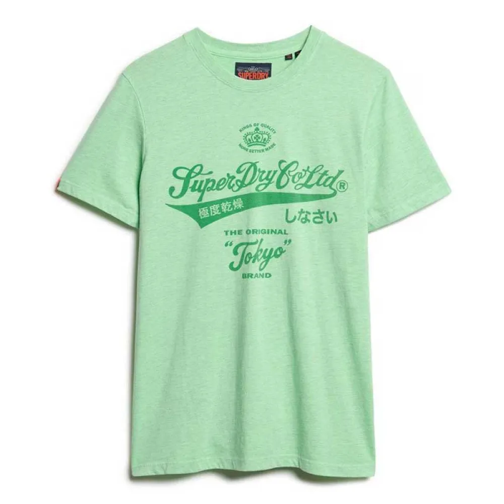 Футболка с коротким рукавом Superdry Workwear Washed Relaxed, зеленый 
Футболка с коротким рукавом Superdry Workwear Washed Relaxed, зеленый