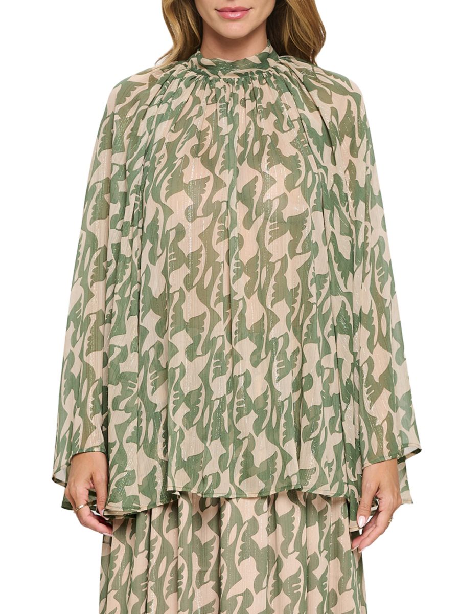 Блузка с прозрачными расклешенными рукавами Renee C., зеленый
Блузка с прозрачными расклешенными рукавами Renee C., зеленый