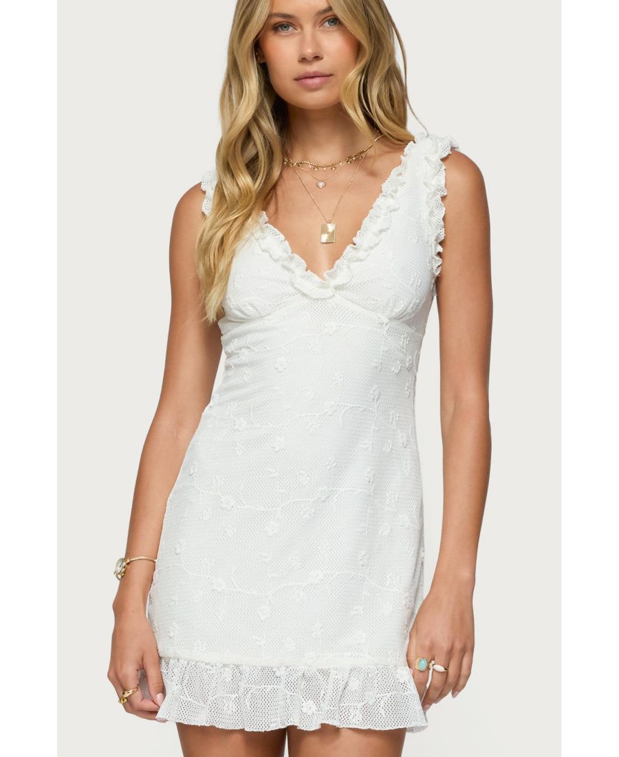 Женское мини-платье Shayla с оборками и текстурированной отделкой Edikted, White
Женское мини-платье Shayla с оборками и текстурированной отделкой Edikted, White