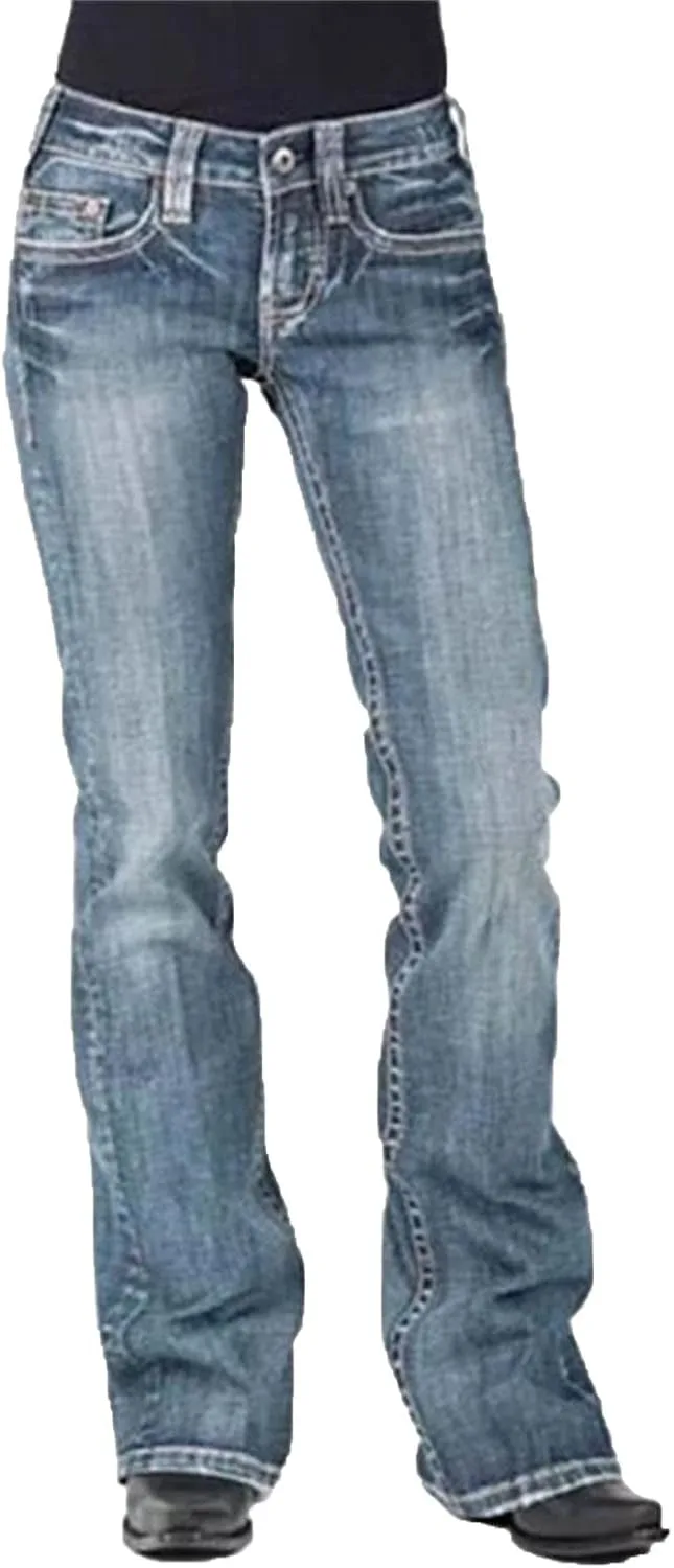 Женские джинсы boot cut с эффектом потертости и карманами DGHM-JLMY
Женские джинсы boot cut с эффектом потертости и карманами DGHM-JLMY