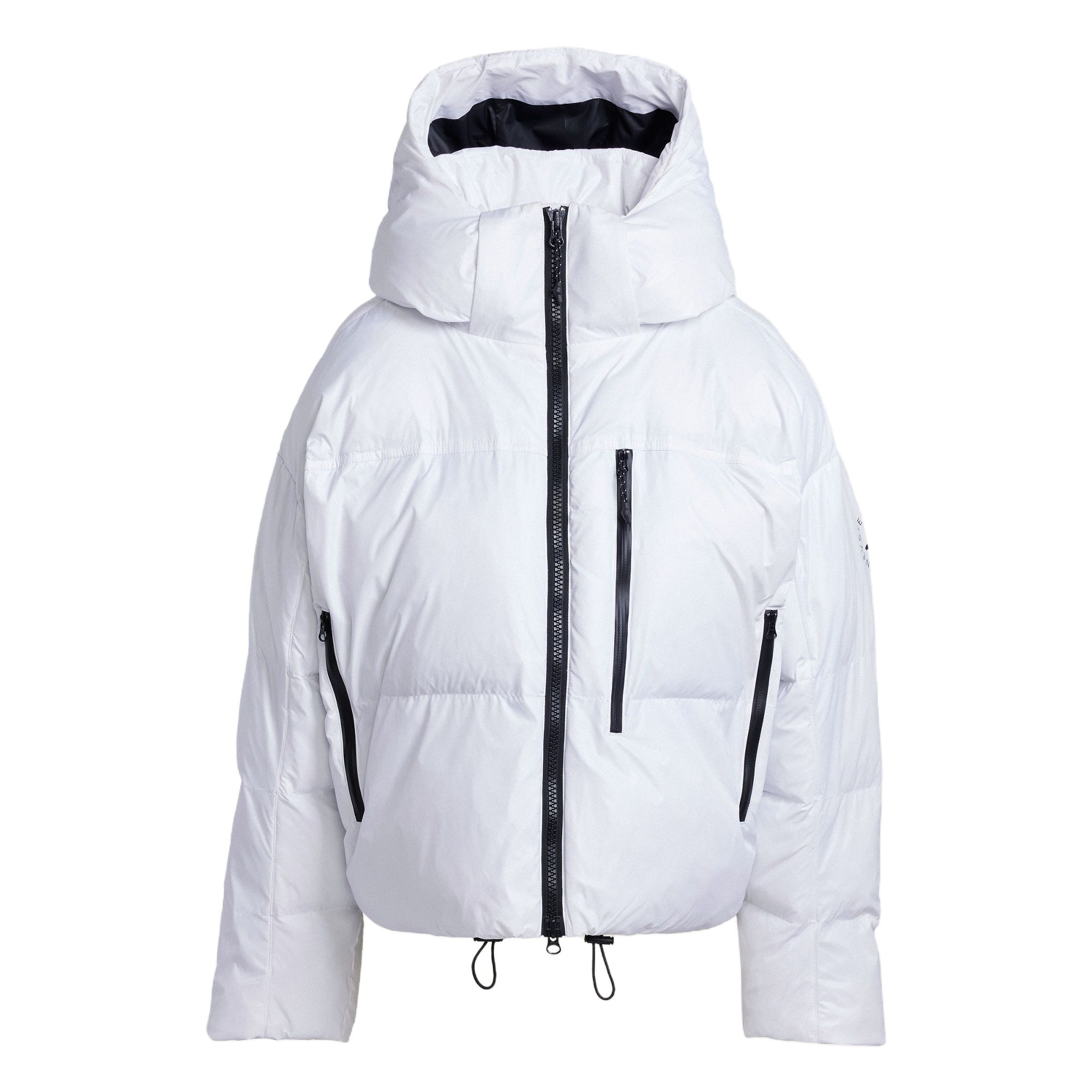 Пуховик с капюшоном Stella McCartney Adidas, белый 
Пуховик с капюшоном Stella McCartney Adidas, белый