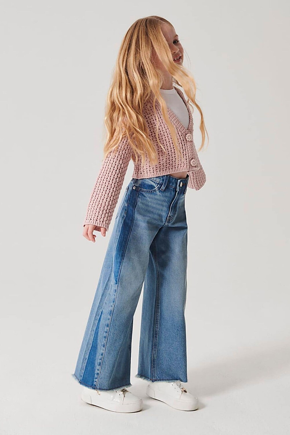 Джинсы для девочек с широкими штанинами и лоскутным узором River Island, синий
Джинсы для девочек с широкими штанинами и лоскутным узором River Island, синий