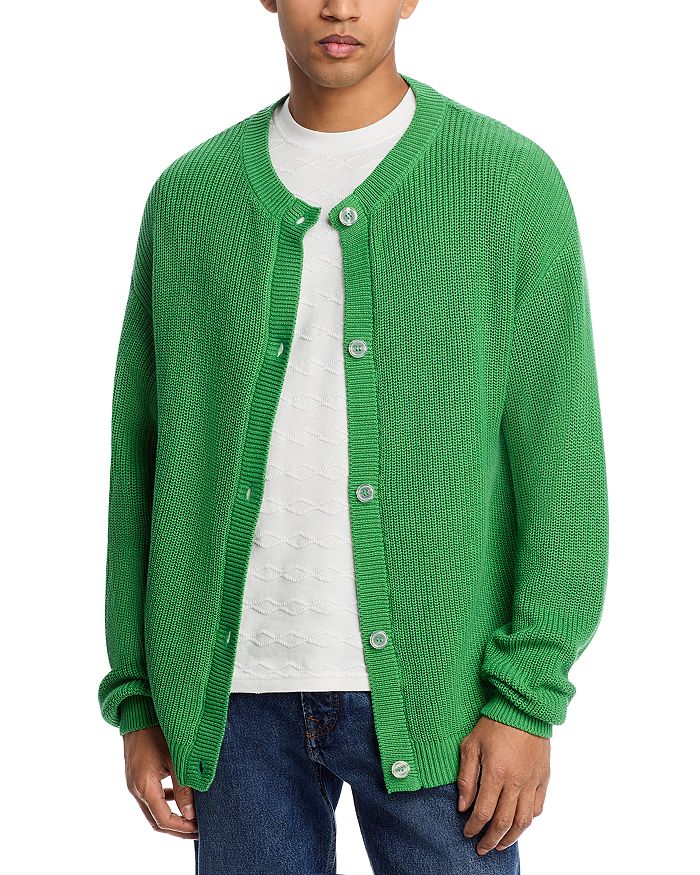 Объемный кардиган с резинкой KROST, зеленый 
Объемный кардиган с резинкой KROST, зеленый