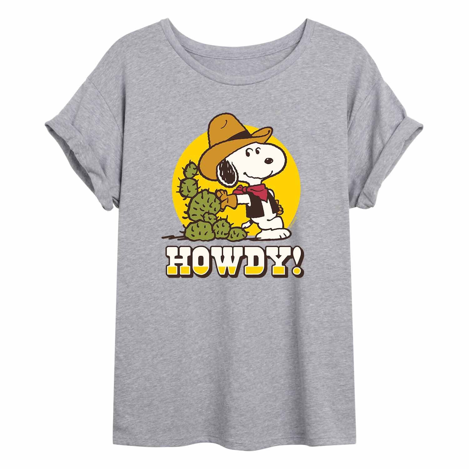 Детская футболка большого размера с рисунком Peanuts Howdy Western Licensed Character
Детская футболка большого размера с рисунком Peanuts Howdy Western Licensed Character
