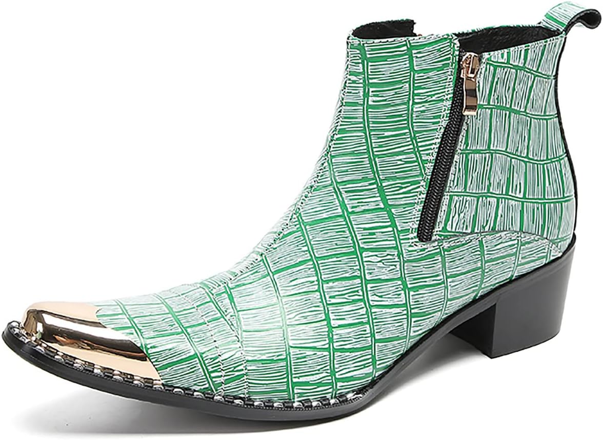 Мужские ботинки Chelsea Santimon, вечернее платье, повседневные кожаные, с металлическим носком, ковбойские, модные, с двухсторонней молнией, в клетку, ручная работа, вестерн, светло-зеленый
Мужские ботинки Chelsea Santimon, вечернее платье, повседневные кожаные, с металлическим носком, ковбойские, модные, с двухсторонней молнией, в клетку, ручная работа, вестерн, светло-зеленый