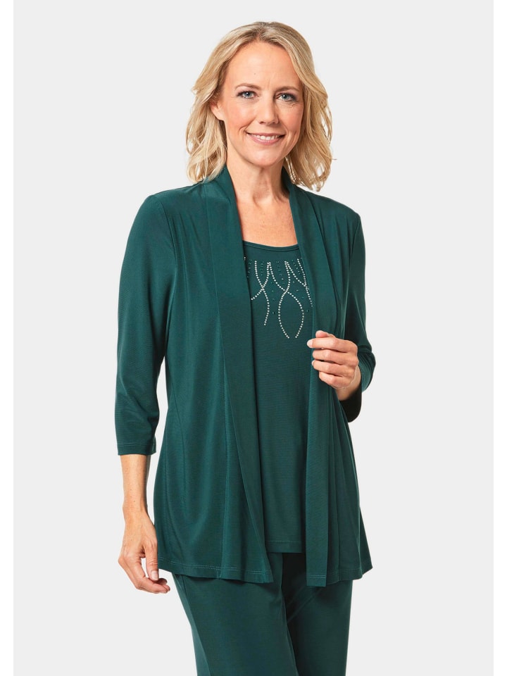 GOLDNER Укороченный размер: Футболка в стиле «композитор» с изумрудной аппликацией, Зеленый, GOLDNER Укороченный размер: Футболка в стиле «композитор» с изумрудной аппликацией
GOLDNER Укороченный размер: Футболка в стиле «композитор» с изумрудной аппликацией, Зеленый, GOLDNER Укороченный размер: Футболка в стиле «композитор» с изумрудной аппликацией