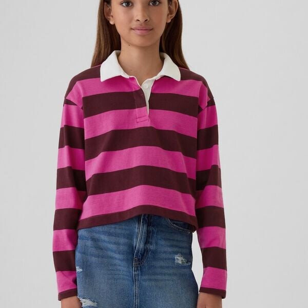 Полосатая рубашка-поло с длинными рукавами Gap, розовый
Полосатая рубашка-поло с длинными рукавами Gap, розовый