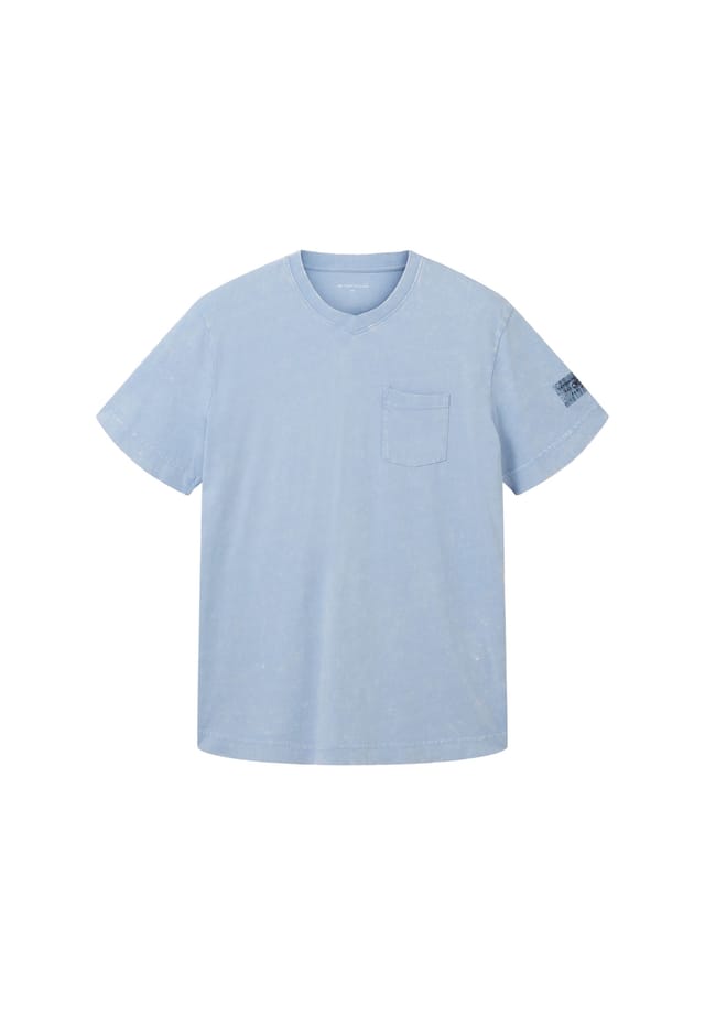 Футболка с коротким рукавом V-образным вырезом и нагрудным карманом. Tom Tailor, голубой
Футболка с коротким рукавом V-образным вырезом и нагрудным карманом. Tom Tailor, голубой