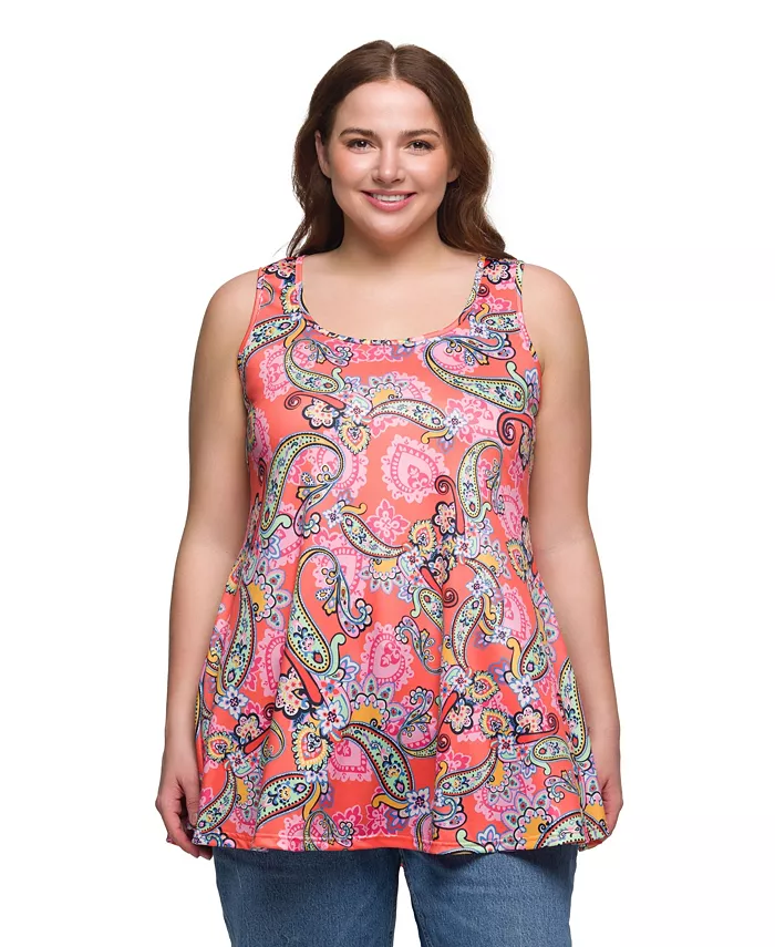 Майка размера плюс с принтом и круглым вырезом 24seven Comfort Apparel, мультиколор
Майка размера плюс с принтом и круглым вырезом 24seven Comfort Apparel, мультиколор